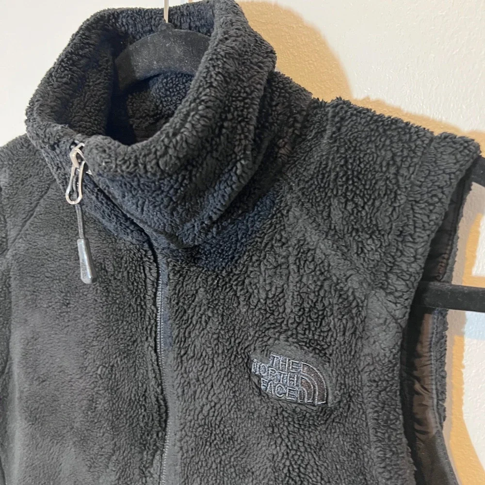 The‎ North Face Womens Osito High Pile Black Fleece Vest Full Zip Size Small